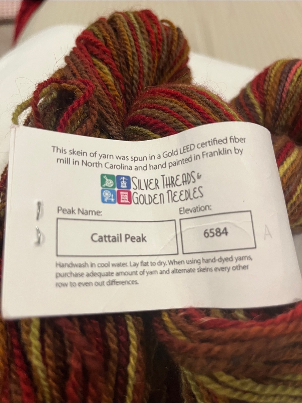 Hand-Dyed Multicolor Wool Yarn - Autumn Blend - Picture 2 of 3